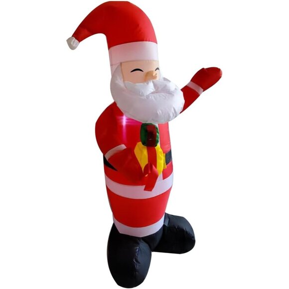 1.5M Inflatable Santa Claus with LED Lights for Christmas Yard Lawn Decor - Picture 4 of 5